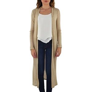 Anthropologie Michael stars long shimmer cardigan
